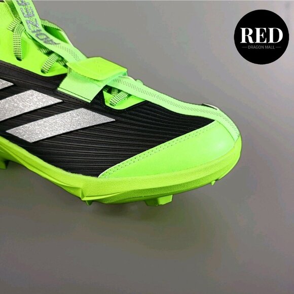 Adidas Adizero Edge+ TPU Baseball Cleats Solar Green IH6139 - Men's Size 10.5 - Picture 10 of 14